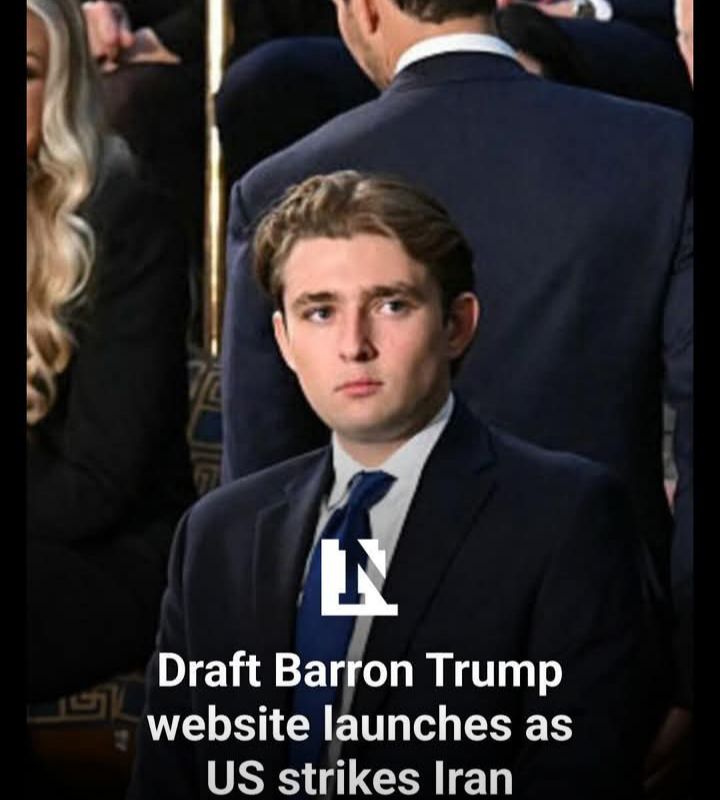 Draft Barron Trump Website Launches as US Strikes Iran..